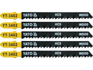 Полотна для электролобзика по дереву L100мм (5шт) Yato YT-3402