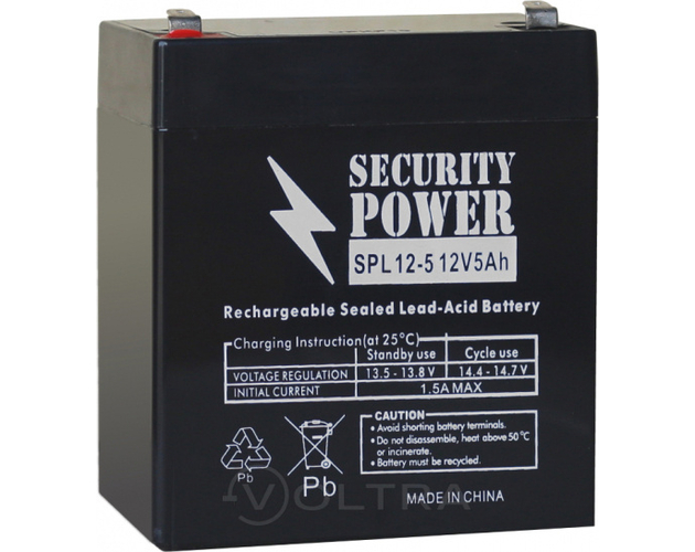 Аккумуляторная батарея Security Power SPL 12-5 F2 12V/5Ah