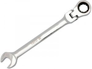 Ключ рожково-накидной с трещоткой шарнирный 14мм CrV Yato YT-1680