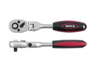 Ключ трещоточный для головок с шарниром 1/4" T72 L159мм CrV6140 Yato YT-0325
