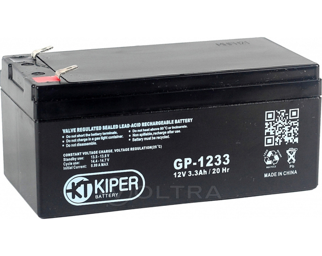 Аккумуляторная батарея Kiper F1 12V/3.3Ah (GP-1233)