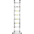 Лестница-стремянка телескопическая алюминиевая бытовая 1.3+1.3м (4+4 ступ.) Forsage F-UP130-M