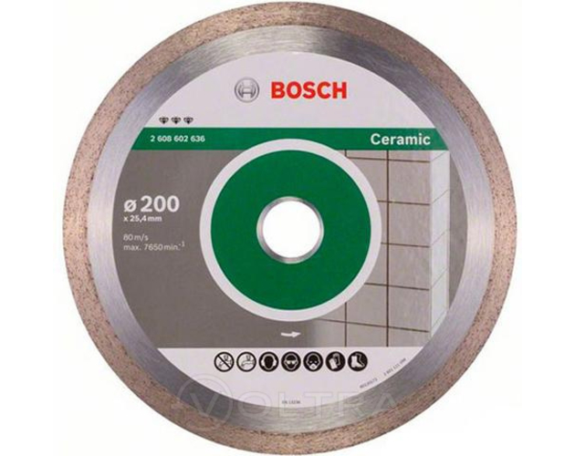 Алмазный круг 200х25.4мм по керамике сплошн. Best for Ceramic Bosch (2608602636)