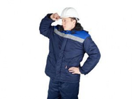 Куртка утепленная (синяя+василек) с капюшоном "БРИГАДИР" р.60-62 рост 182-188, РФ
