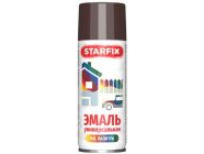 Краска-эмаль аэроз. универсальная шоколадный глянец RAL 8017 520мл Starfix (SM-102045-1)