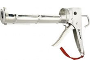 Пистолет для герметика 310мл "полуоткрытый" хромированный зубчатый шток 7мм Matrix (88640)