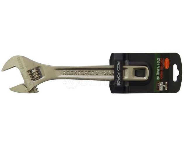 Ключ разводной Profi CRV 8''-200мм (захват 0-25мм) RockForce RF-649200