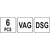 Набор приспособлений для замены сцепления DSG VAG 6пр. Yato YT-06316