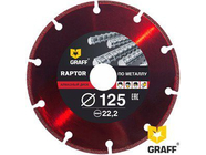 Отрезной алмазный диск по металлу 125 мм GRAFF Raptor для УШМ (болгарки)