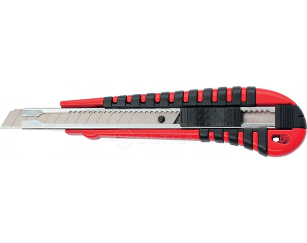 Нож с выдвижным лезвием 9мм двухкомпонентная рукоятка Matrix (78937)
