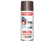 Краска-эмаль аэроз. универсальная коричневый глянец RAL 8016 520мл Starfix (SM-102044-1)