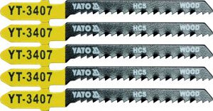 Полотна для электролобзика по дереву L75мм (5шт) Yato YT-3407