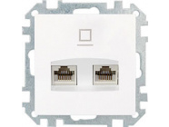 Розетка 2-ая компьютерная (скрытая) белая, Стиль, Bylectrica (РК216-015)
