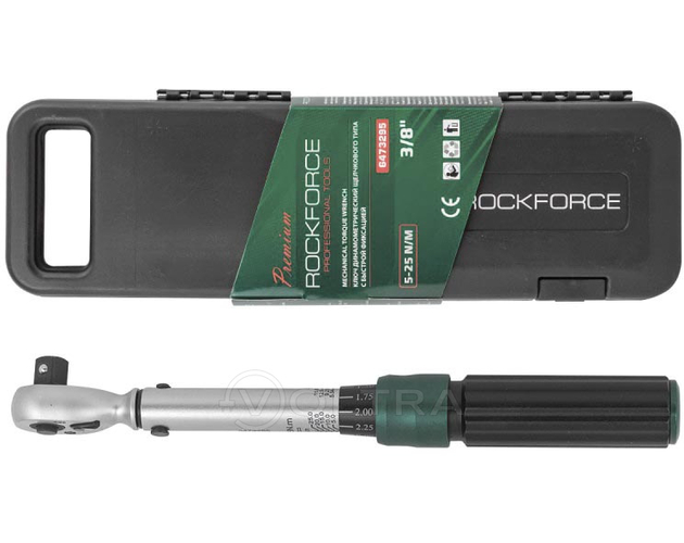 Ключ динамометрический щелчкового типа с быстрой фиксацией "Premium" 5-25Нм 3/8" Rock Force RF-6473295