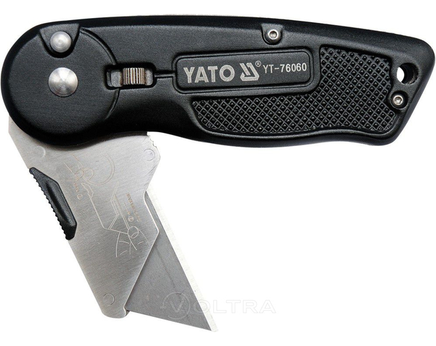 Нож с выдвижным трапецевидным лезвием 61x33x0.5мм SK5, Al Yato YT-76060