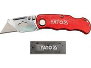 Нож с выдвижным трапецевидным лезвием 61x33x0.5мм (6 лезвий) Yato YT-7532