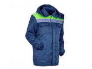 Куртка утепленная с капюшоном "Эксперт Люкс" р.48-50 рост 170-176, РФ (синяя- лимон)