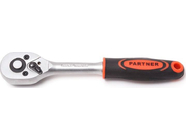 Трещотка с прорезиненной ручкой 1/2" 45 зуб. Partner PA-80245