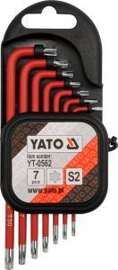 Ключи TORX sec. T9-T30 S2 (набор 9пр.) Yato YT-0562