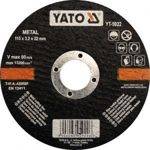 Круг отрезной по металлу 125х1.2х22мм Yato YT-5923