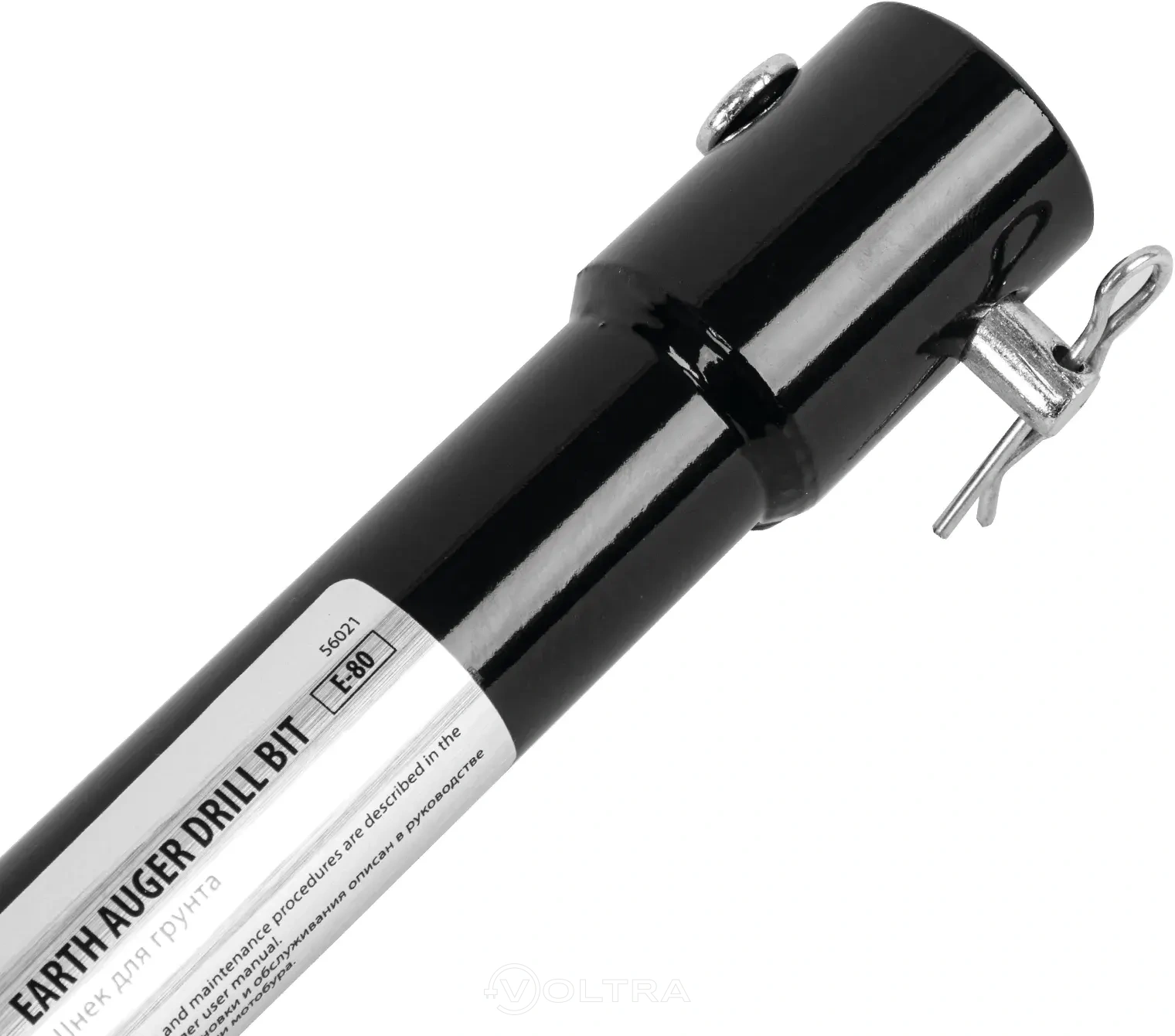 Шнек для грунта 80x800мм соединение 20мм несъемный нож Denzel E-80 (56021)