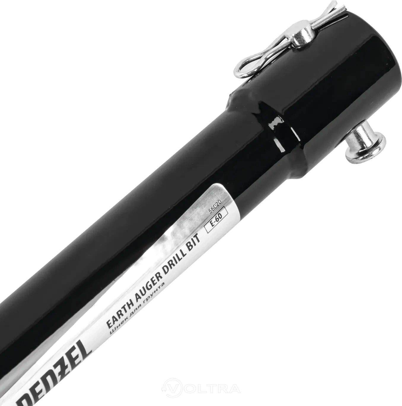Шнек для грунта 60х800мм соединение 20мм несъемный нож Denzel E-60 (56020)