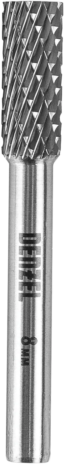 Борфреза по металлу твердосплавная цилиндрическая тип-А 8мм Denzel (72000)