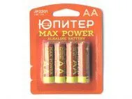 Батарейка AA LR6 1.5V alkaline 4шт. Юпитер MaxPower (JP2201)