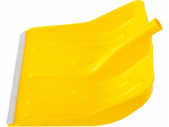 Лопата для уборки снега пластиковая желтая 420х425мм без черенка Сибртех 61616