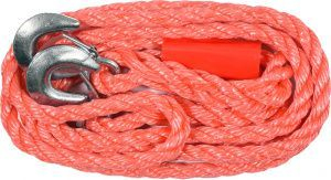 Трос буксировочный плетеный пропиленовый в комплекте с крюками 3500кг Vorel 82200