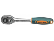 Трещотка с прорезиненной ручкой 3/8" 45 зуб. Partner PA-80345