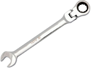 Ключ рожково-накидной с трещоткой шарнирный 15мм CrV Yato YT-1681