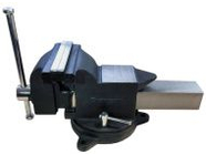 Тиски стальные поворотные с наковальней + захват для труб 10"-250мм Forsage F-6540210A