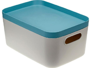 Ящик для хранения с крышкой пластиковый 6.2л серо-голубой Idea Инфинити (М2346)
