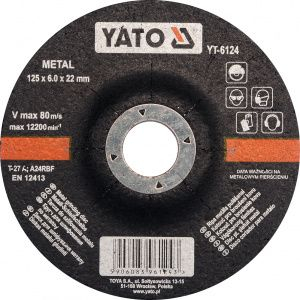 Круг для шлифования металла 125х6.0х22мм Yato YT-6124