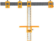 Линейка-шаблон для разметки отверстий 200мм Vorel 18180