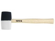 Молоток резиновый 0.23кг c деревянной ручкой Yato YT-4600