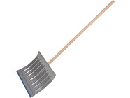 Лопата для уборки снега алюминиевая 430х370х1350мм деревянный черенок Сибртех (61582)