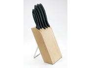 Набор ножей с деревянным блоком 5шт. Fiskars Essential (1023782)