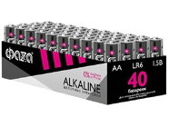 Батарейка 40шт AA LR6 1.5V Alkaline LR6A-P40 Фaza Alkaline Pack-40 (5023017)