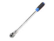 Трещотка реверсивная удлиненная шарнирная с резиновой ручкой 1/4" 72зуб. Forsage F-802218L