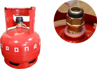 Баллон газовый бытовой КБ-2 5 литров с клапаном NOVOGAS (НЗ 74.00.00-06)
