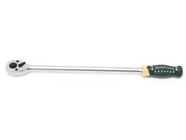 Трещотка реверсивная удлиненная с резиновой ручкой 3/8" 72зуб. Rock Force RF-80232L