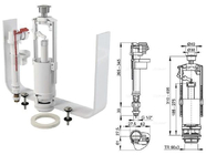 Выпускной комплект со стоп кнопкой нижний мет. резьба BL NEW GRAND Alcaplast (SA2000SK 1/2 GRA-BL-01)