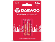 Батарейка AAA LR03 1.5V alkaline BL-2шт Daewoo ENERGY (5029873)
