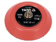 Насадка резиновая шлифовальная 75мм 5/16" (8мм) с липучкой Yato YT-47870