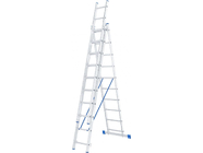 Лестница алюминиевая трехсекционная 10 ступеней Сибртех (97820)