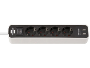 Удлинитель 1.5м (4 роз., 3.3кВт, с/з, 2 USB порта, выкл., ПВС) Brennenstuhl Eco-Line (1153240026)
