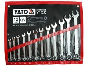 Ключи рожково-накидные 8-24мм (набор 12шт) Yato YT-0362