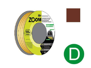 Уплотнитель "D" коричневый 9x7.5мм сдвоенный профиль 2х50м ZOOM CLASSIC (02-2-4-103)